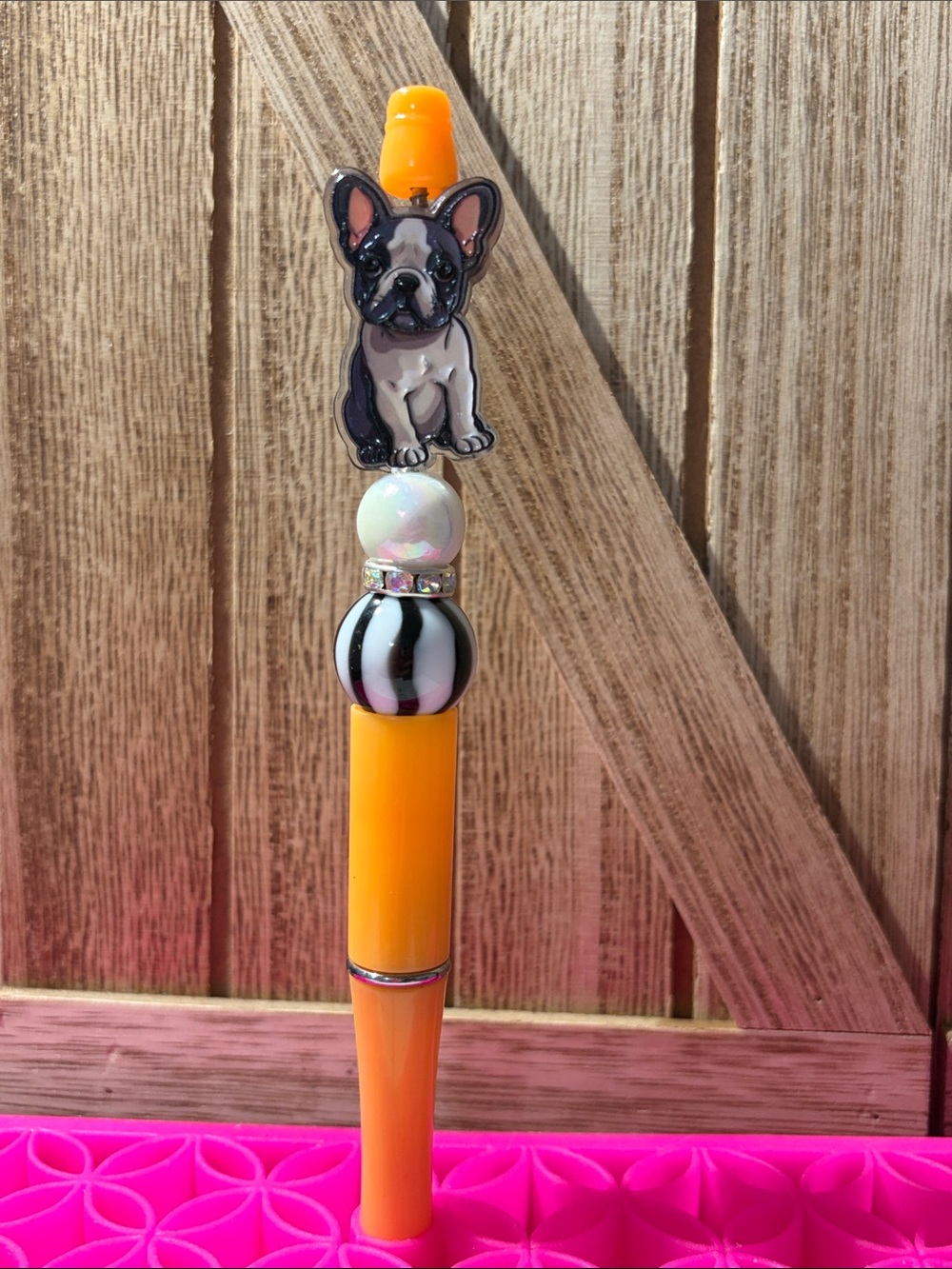 French Bulldog Beaded Pen